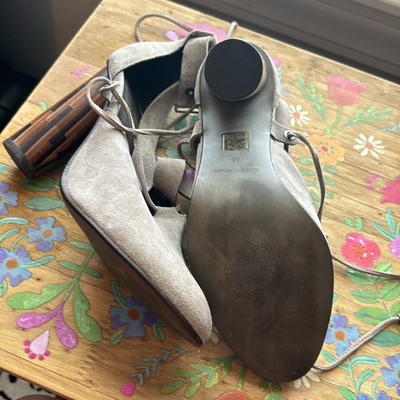 Free People unique round heel wrap shoes 38 - Picture 2 of 4